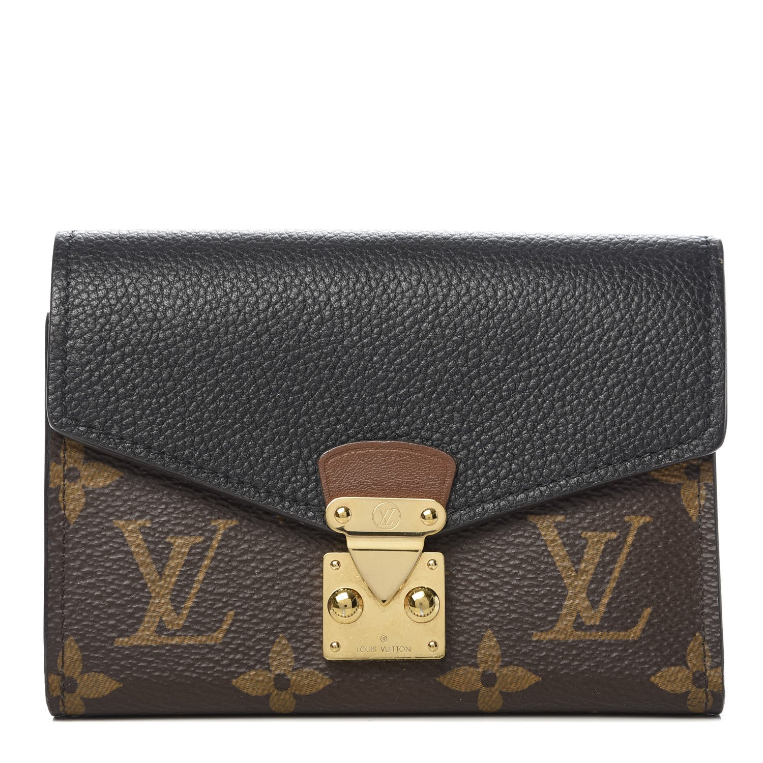 Louis Vuitton Monogram Pallas Compact Wallet NM Black 1 of 7