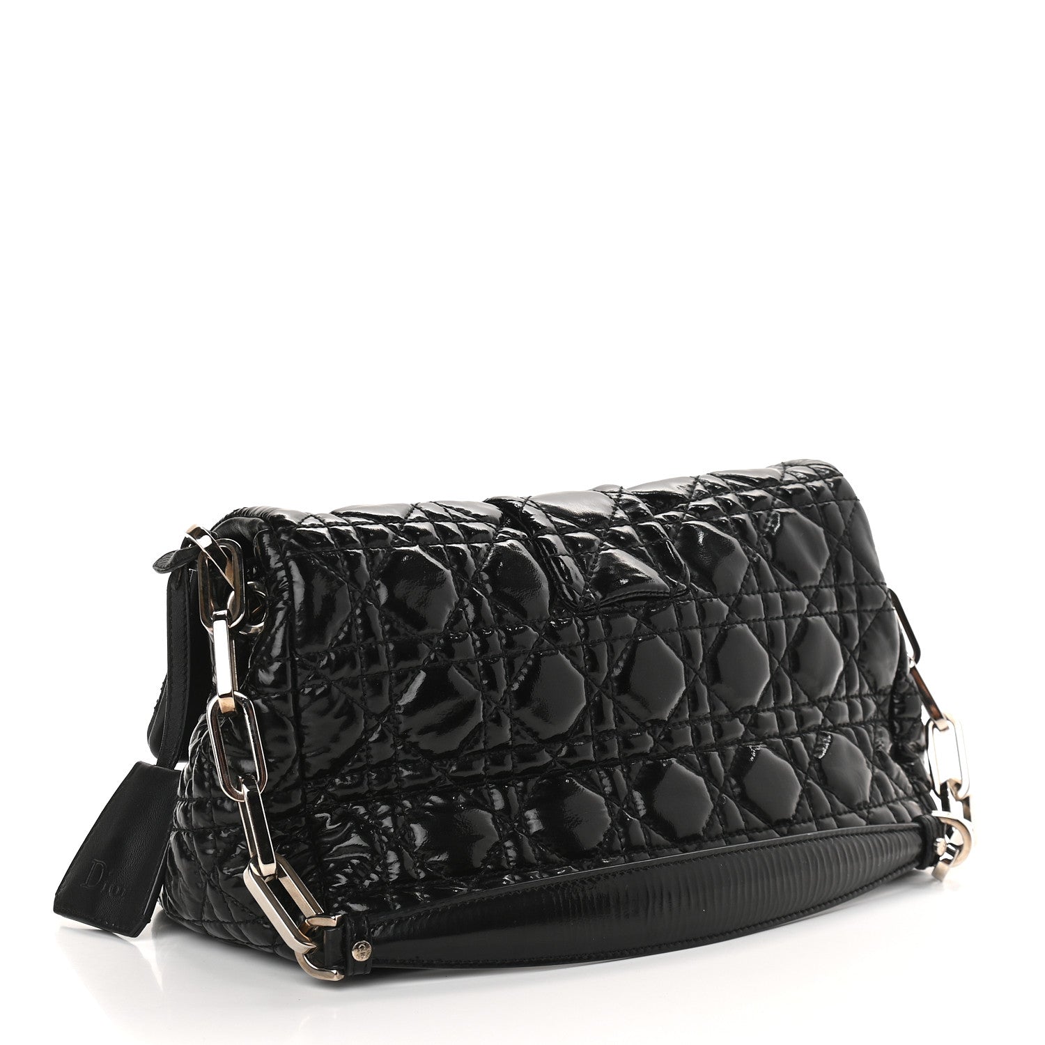 Christian Dior Patent Cannage New Lock Flap Black 3 of 9