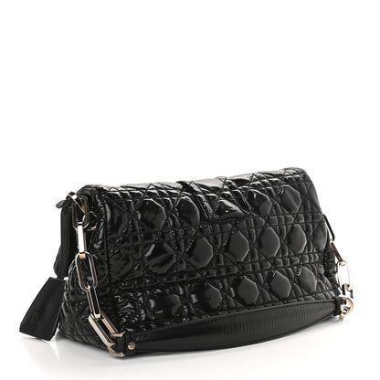 Christian Dior Patent Cannage New Lock Flap Black 3 of 9