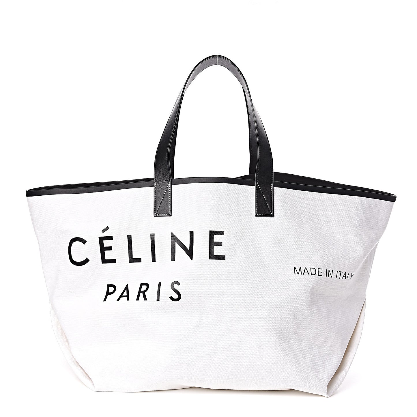 Textile Medium Made In Tote White Black