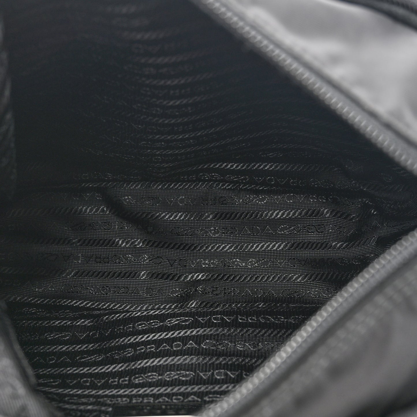 Re-Nylon Vela Saffiano Pocket Single Buckle Messenger Shoulder Bag Black