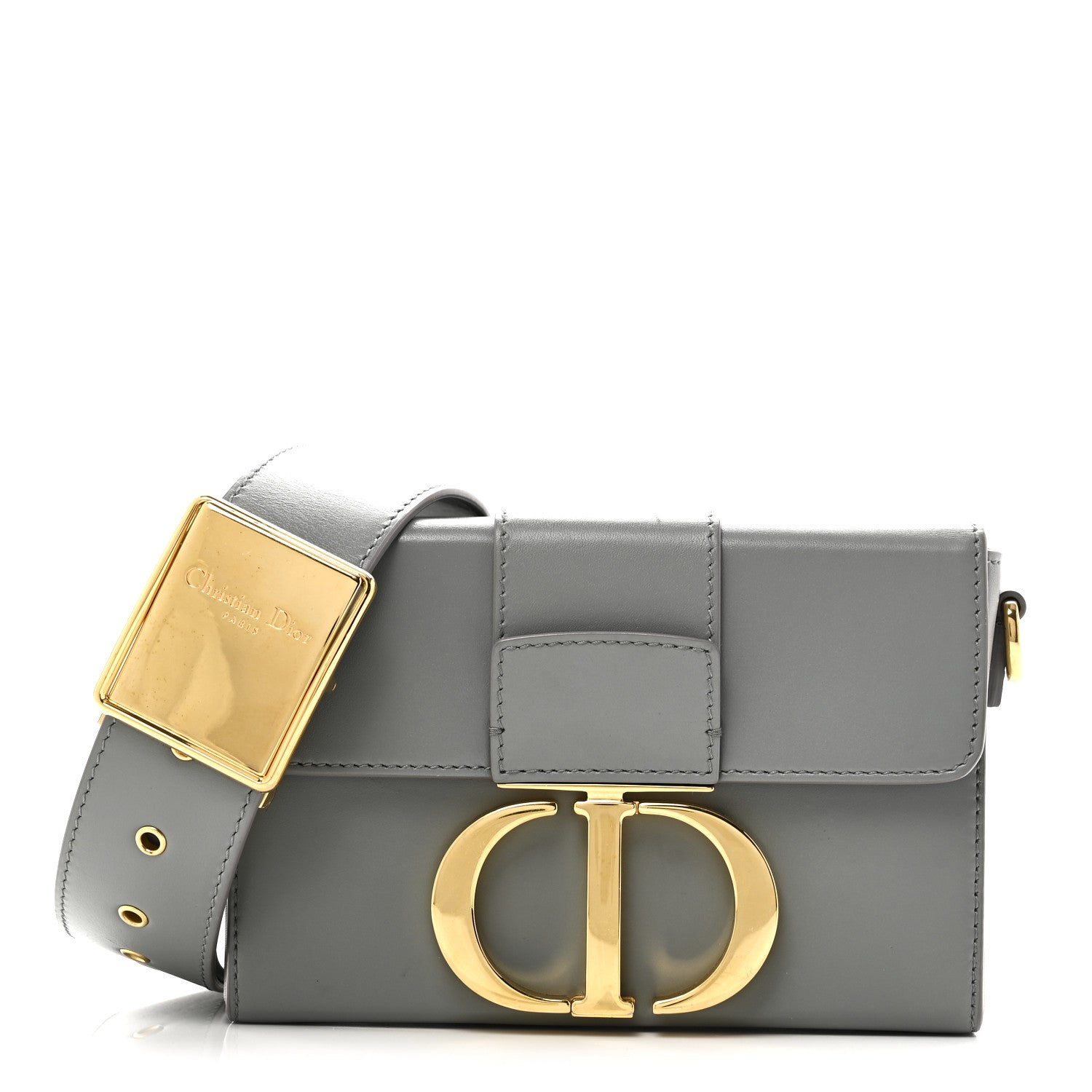 Christian Dior Box Calfskin 30 Montaigne Box Bag Gray 1 of 9