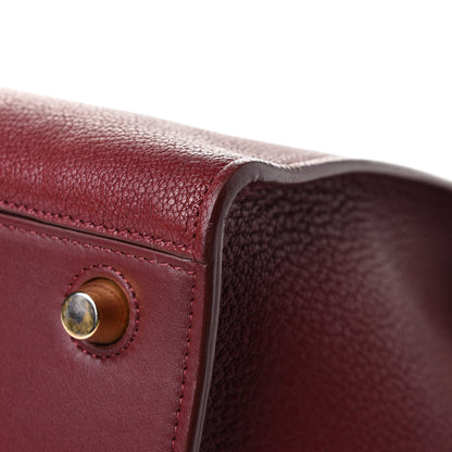 Celine Goatskin Smooth Calfskin Small Ring Bag Dark Ruby 11 of 13