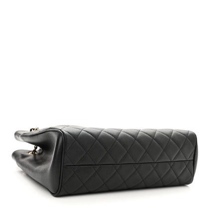 Chanel Caviar Quilted In Out Flap Shopping Tote Black 5 of 12
