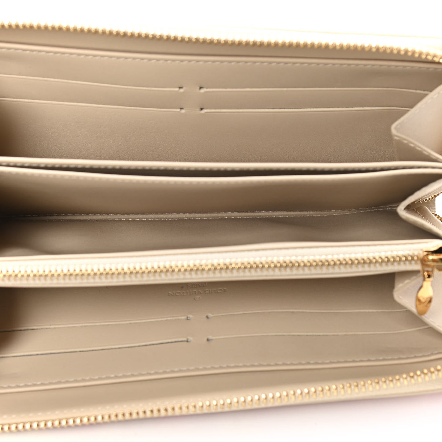 Vernis Leopard Zippy Wallet Blanc Corail
