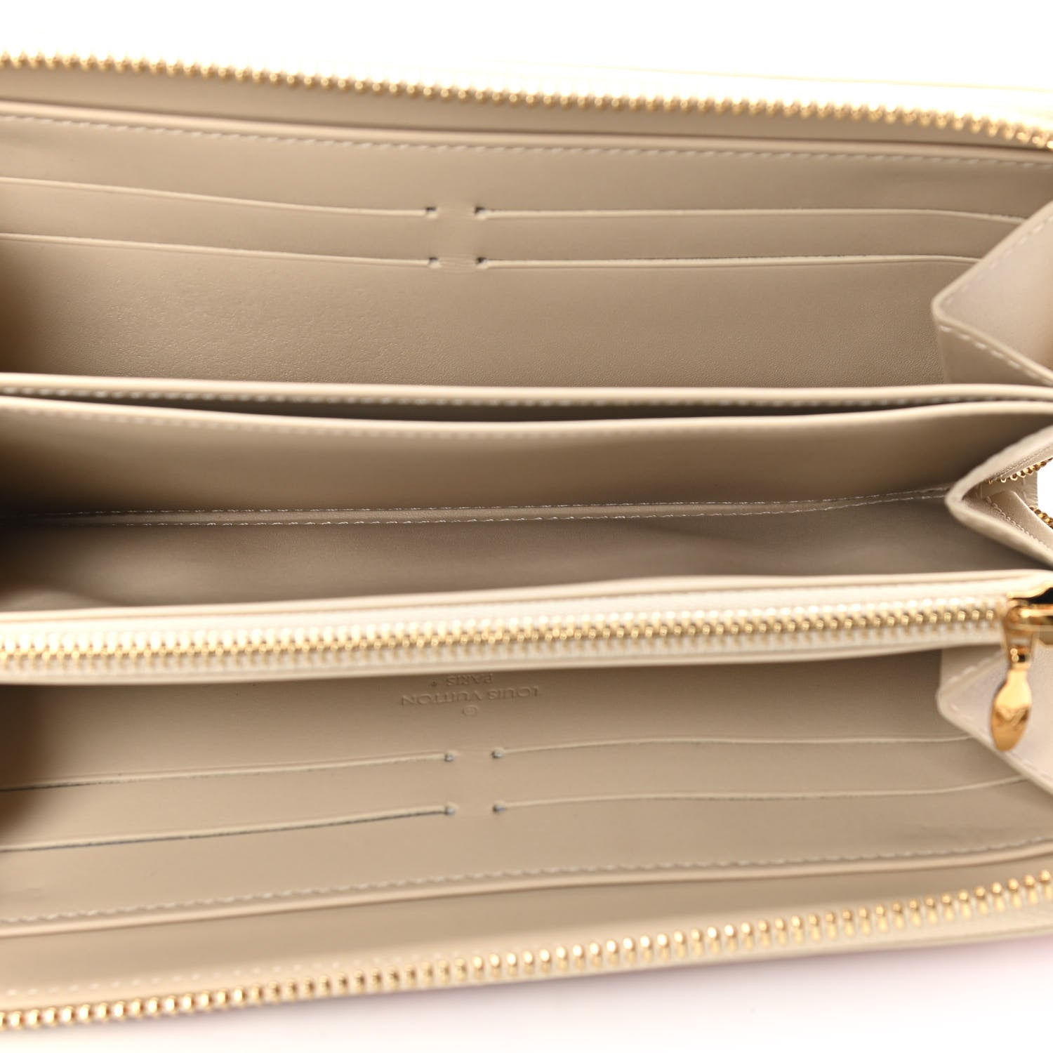Louis Vuitton Vernis Leopard Zippy Wallet Blanc Corail 4 of 5