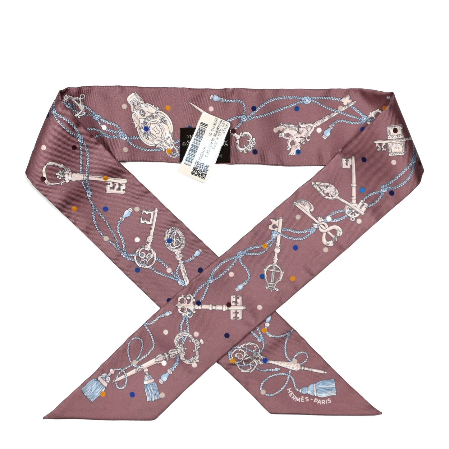 Silk Les Cles A Pois Twilly Marron Glace Gris