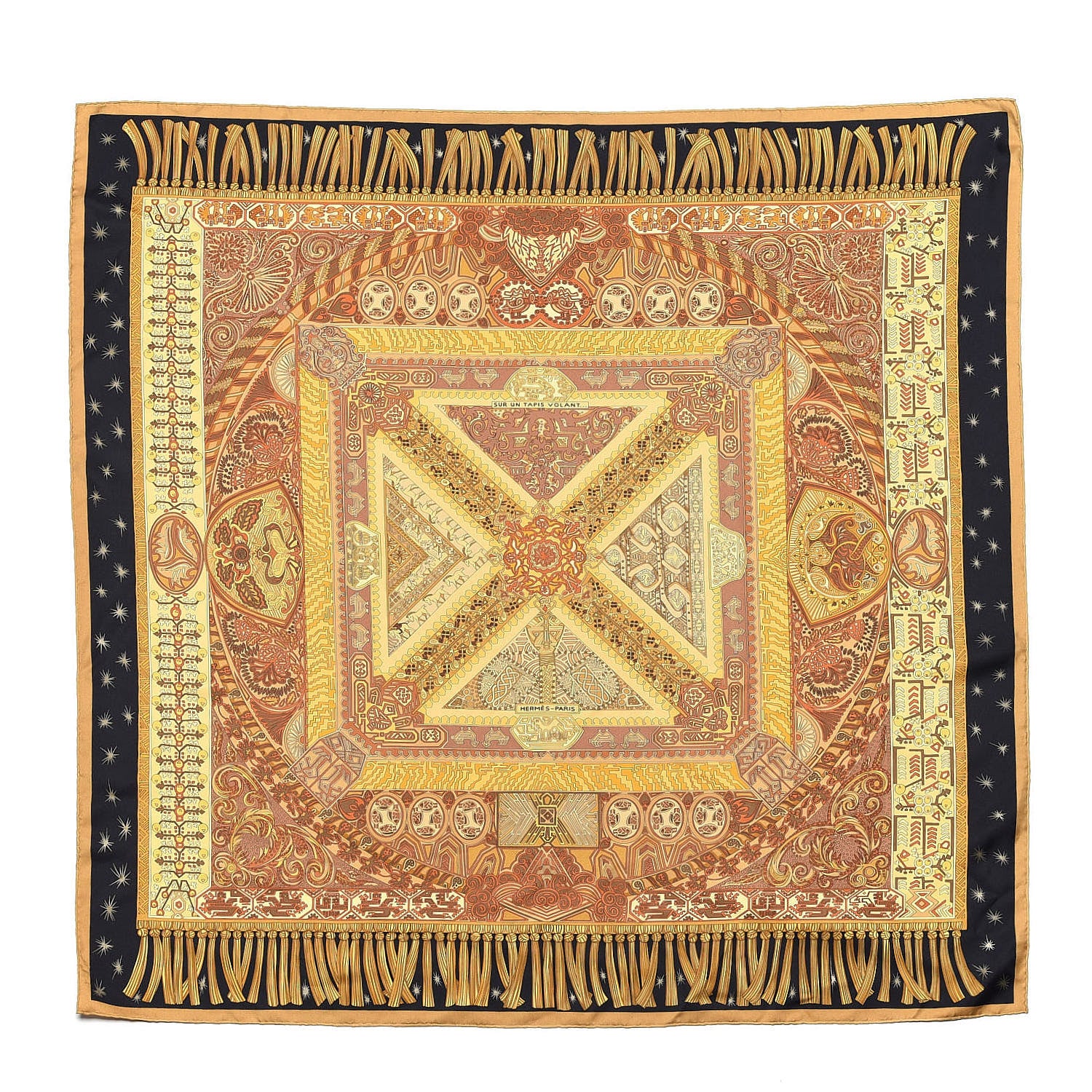Hermes Silk Sur Un Tapis Volant Scarf 90 1 of 6