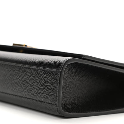 Saint Laurent Grain De Poudre Medium Classic Monogram Kate Satchel Black 9 of 10