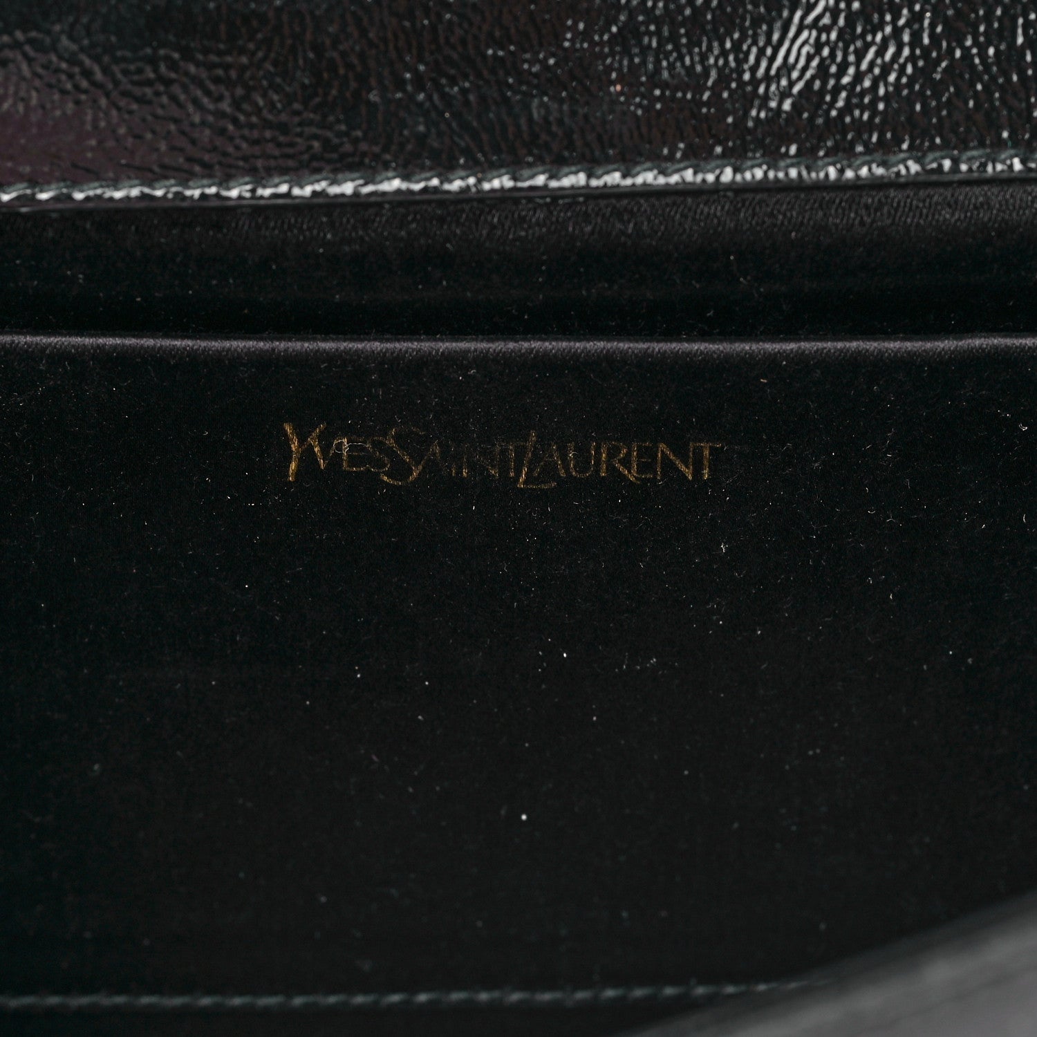 Saint Laurent Textured Patent Monogram Large Belle De Jour Clutch Black 6 of 8