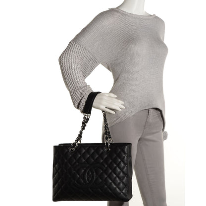 Chanel Caviar Quilted Grand Shopping Tote GST Black 2 of 7