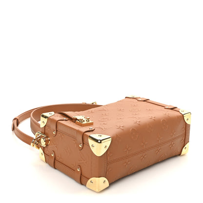Louis Vuitton Calfskin Debossed Monogram Side Trunk Tan 4 of 9