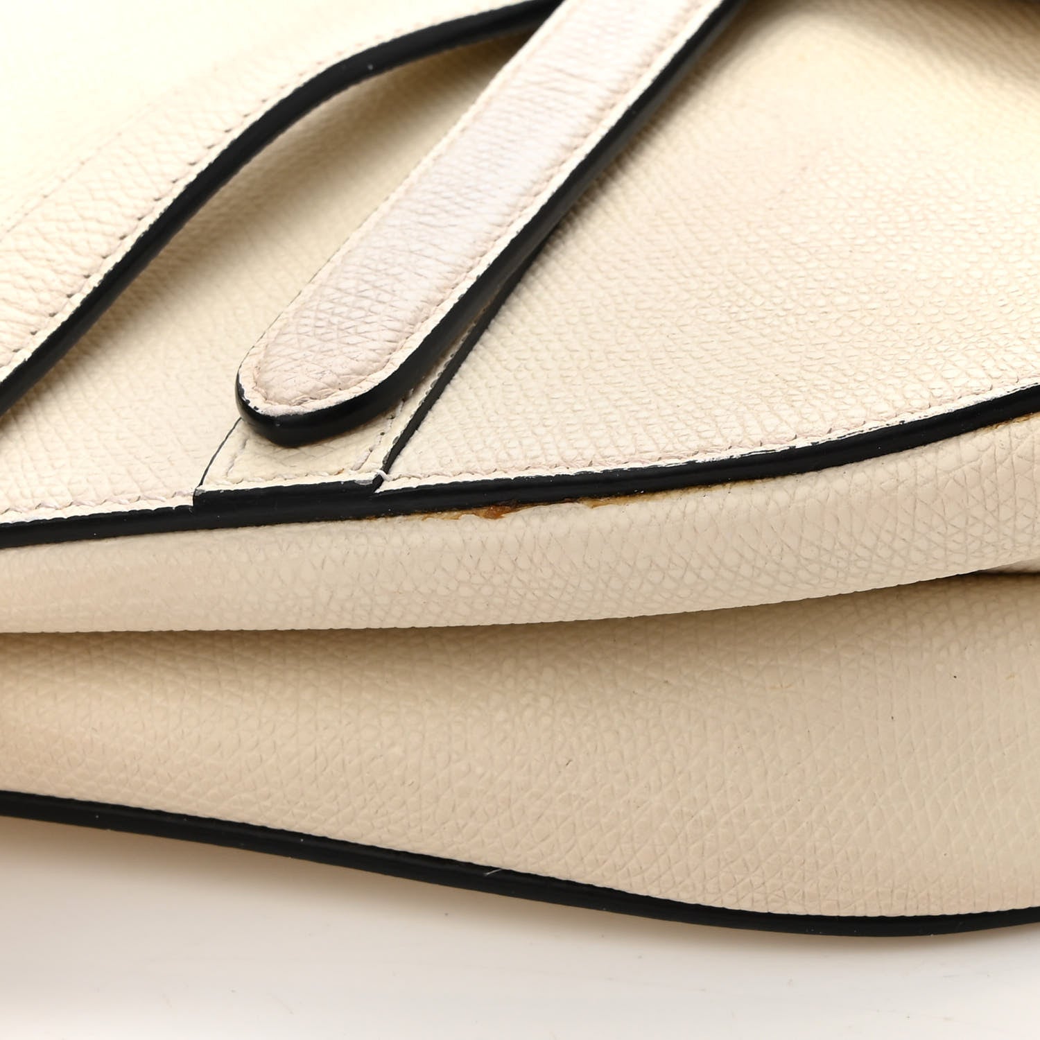 Christian Dior Grained Calfskin Saddle Bag White 9 of 9