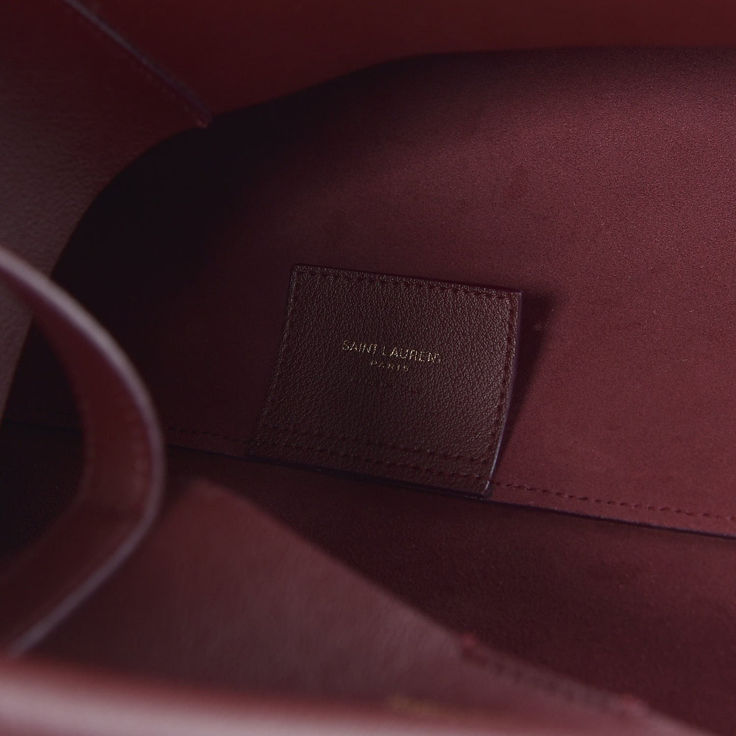 Calfskin Large Shopping Tote Bordeaux