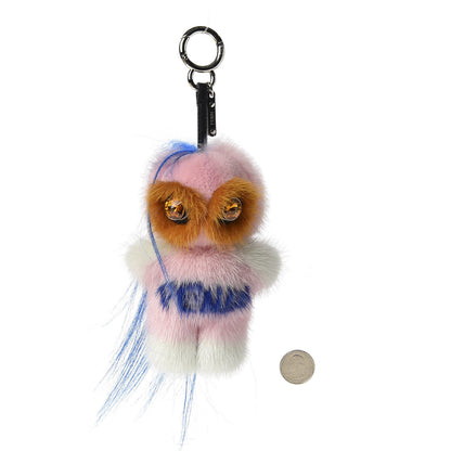 Fendi Mink Fur Crystal Fendirumi Piro-Chan Monster Bag Bug Charm Marshmallow 3 of 6