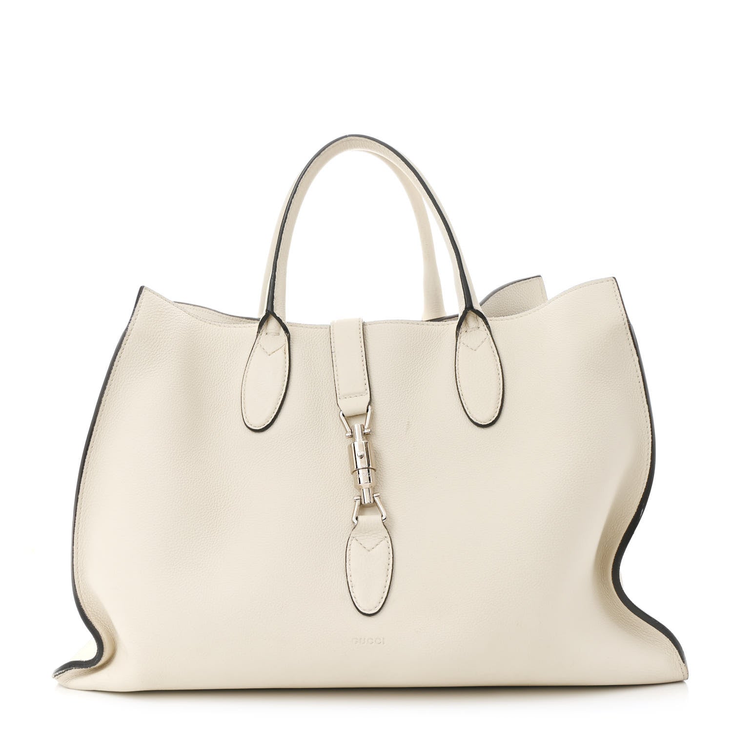 Gucci Soft Calfskin Medium Jackie Top Handle Bag Antique White 1 of 22