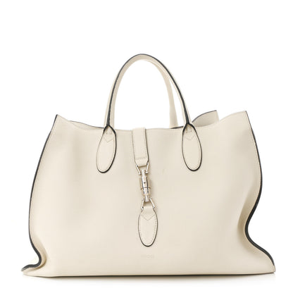 Gucci Soft Calfskin Medium Jackie Top Handle Bag Antique White 1 of 22