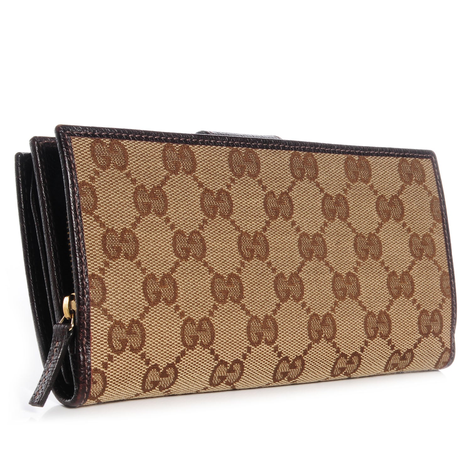 Gucci Monogram Abbey Continental Wallet Dark Brown 3 of 7