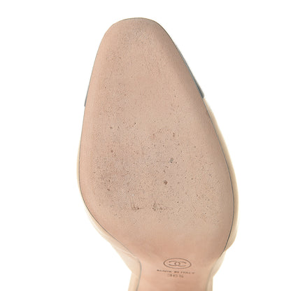 Chanel Lambskin Cap Toe CC Mules 36.5 Beige 11 of 13