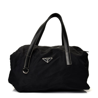 Prada Tessuto Nylon Saffiano Duffel Bag Black 1 of 4
