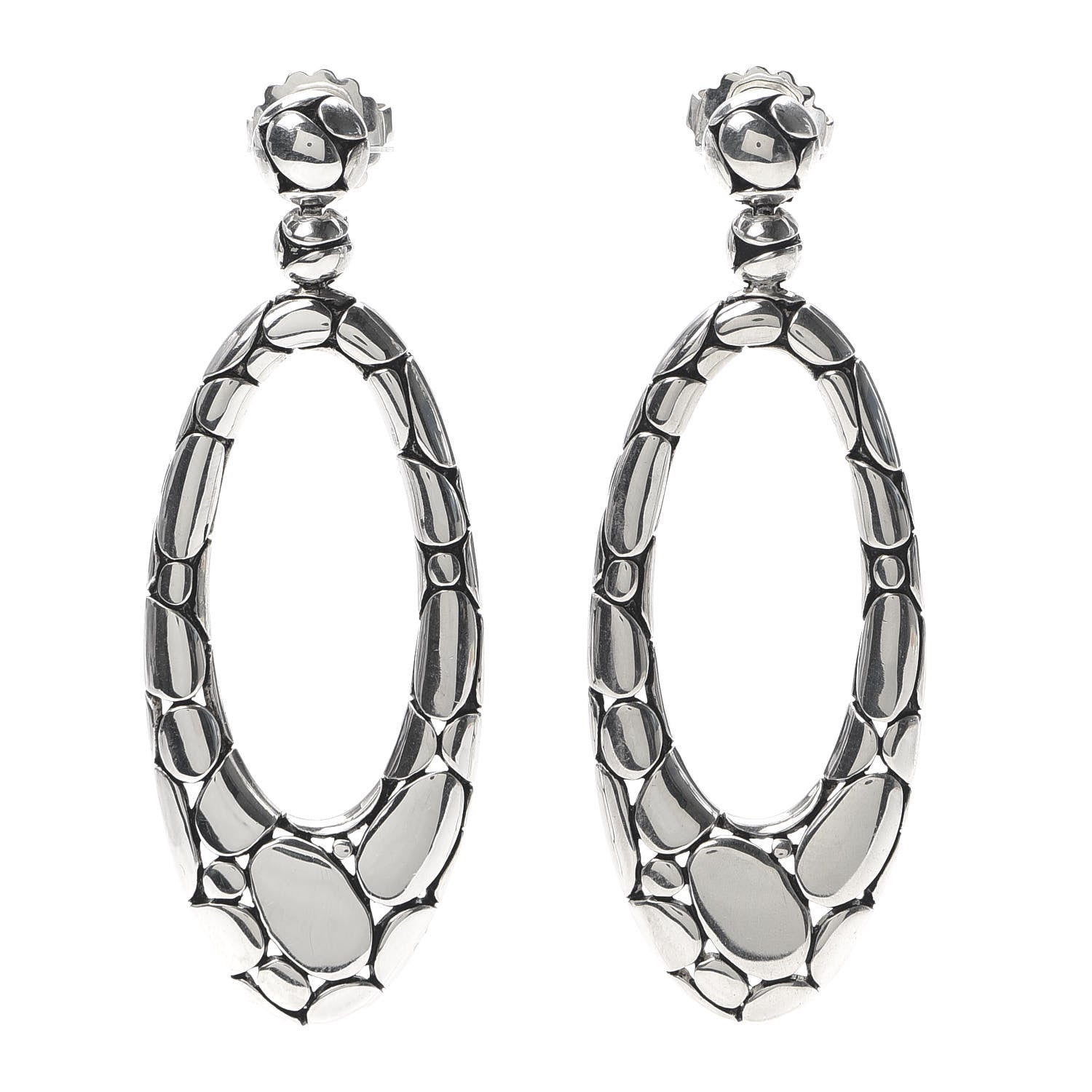 John Hardy Sterling Silver Kali Oval Drop Earrings 1 of 4
