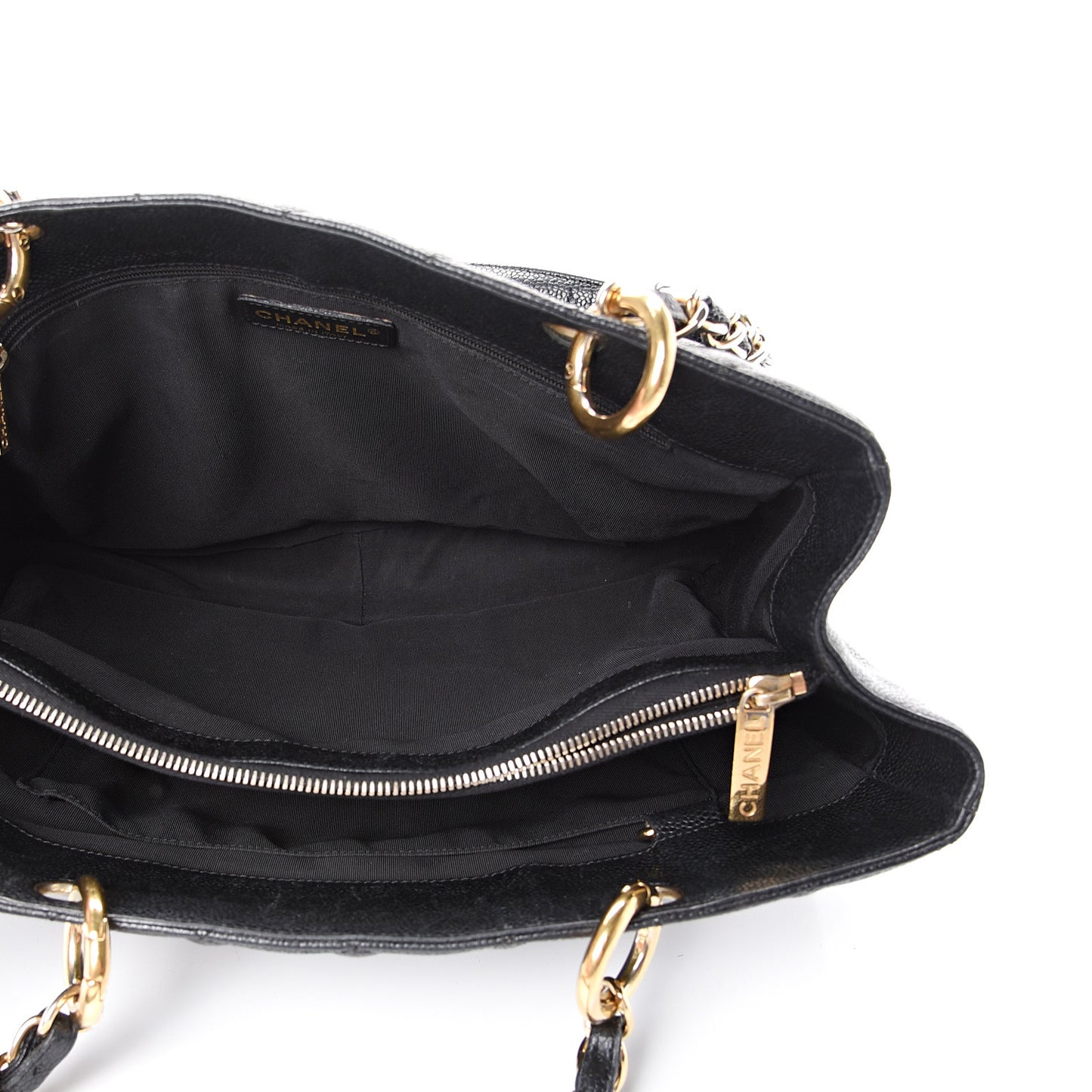 Caviar Quilted Grand Shopping Tote GST Black