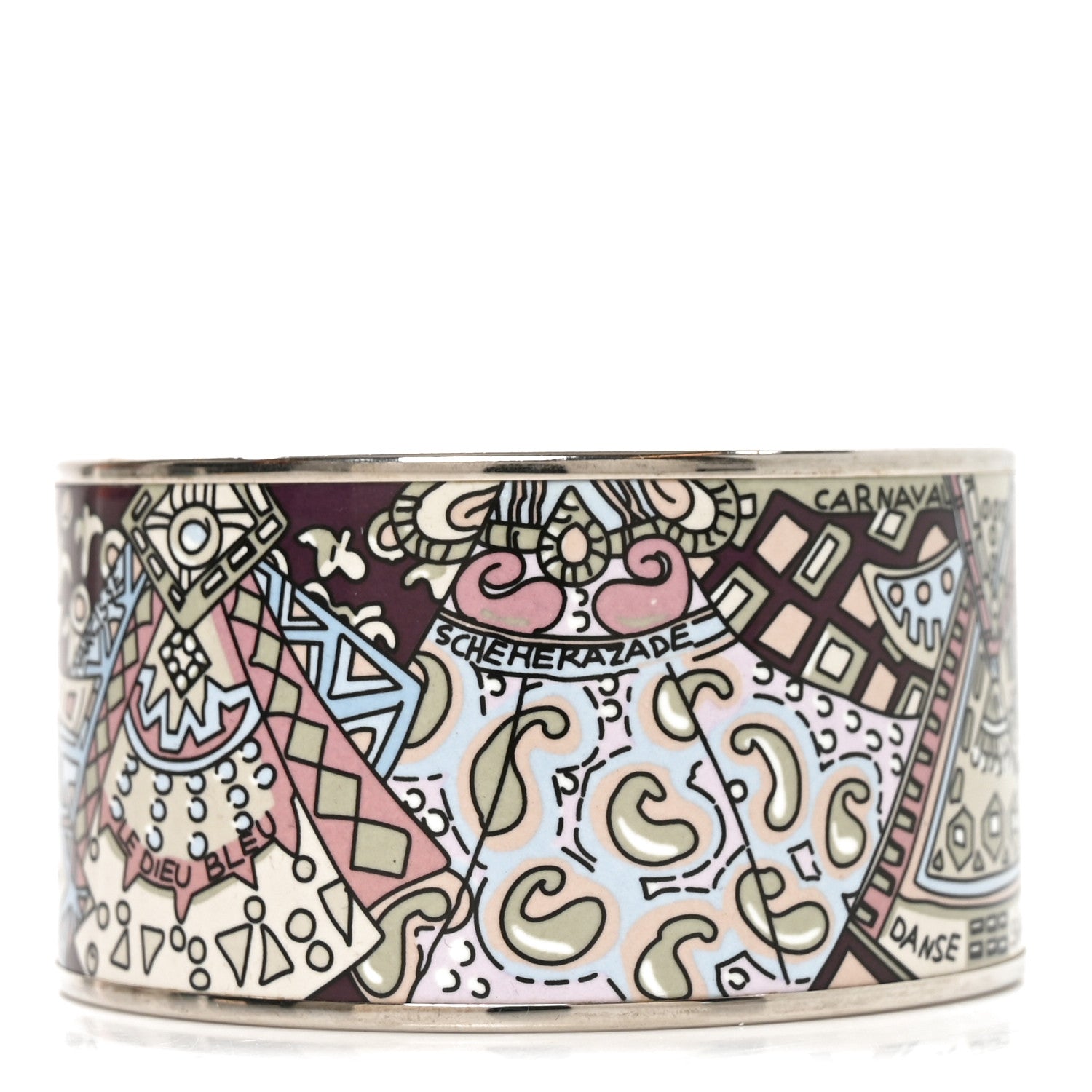 Hermes Enamel Printed Extra Wide Bracelet 70 1 of 6