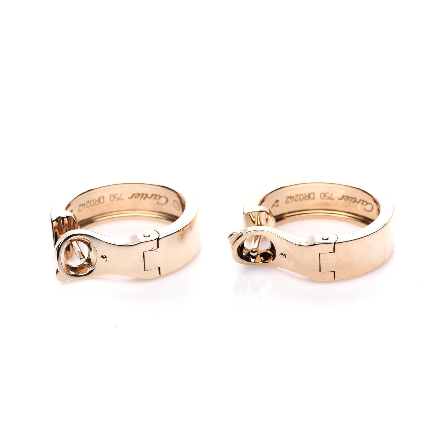 18K Yellow Gold 5.5mm LOVE French Clip Hoop Earrings
