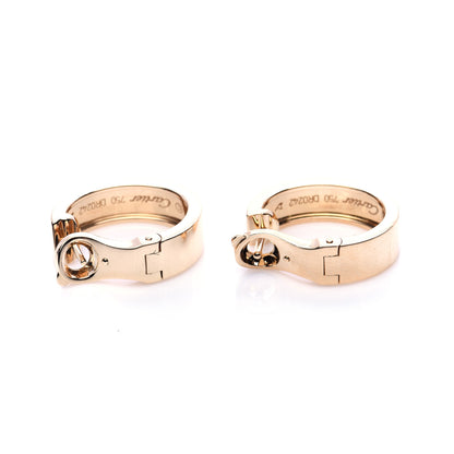 Cartier 18K Yellow Gold 5.5mm LOVE French Clip Hoop Earrings 3 of 6