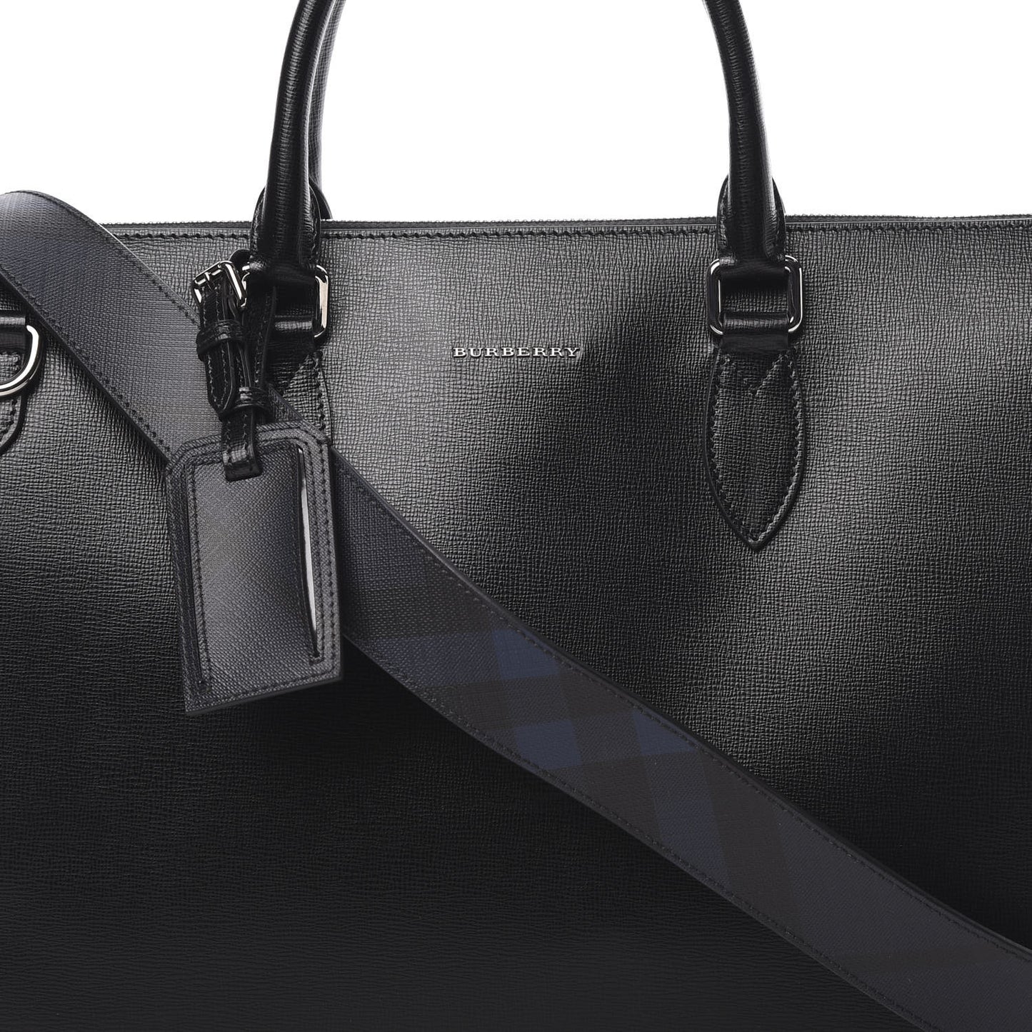 Textured Calfskin Bermondsey Business Briefcase Black