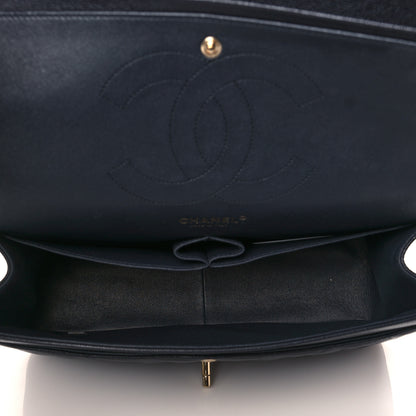 Chanel Caviar Quilted Jumbo Double Flap Navy Blue 5 of 10