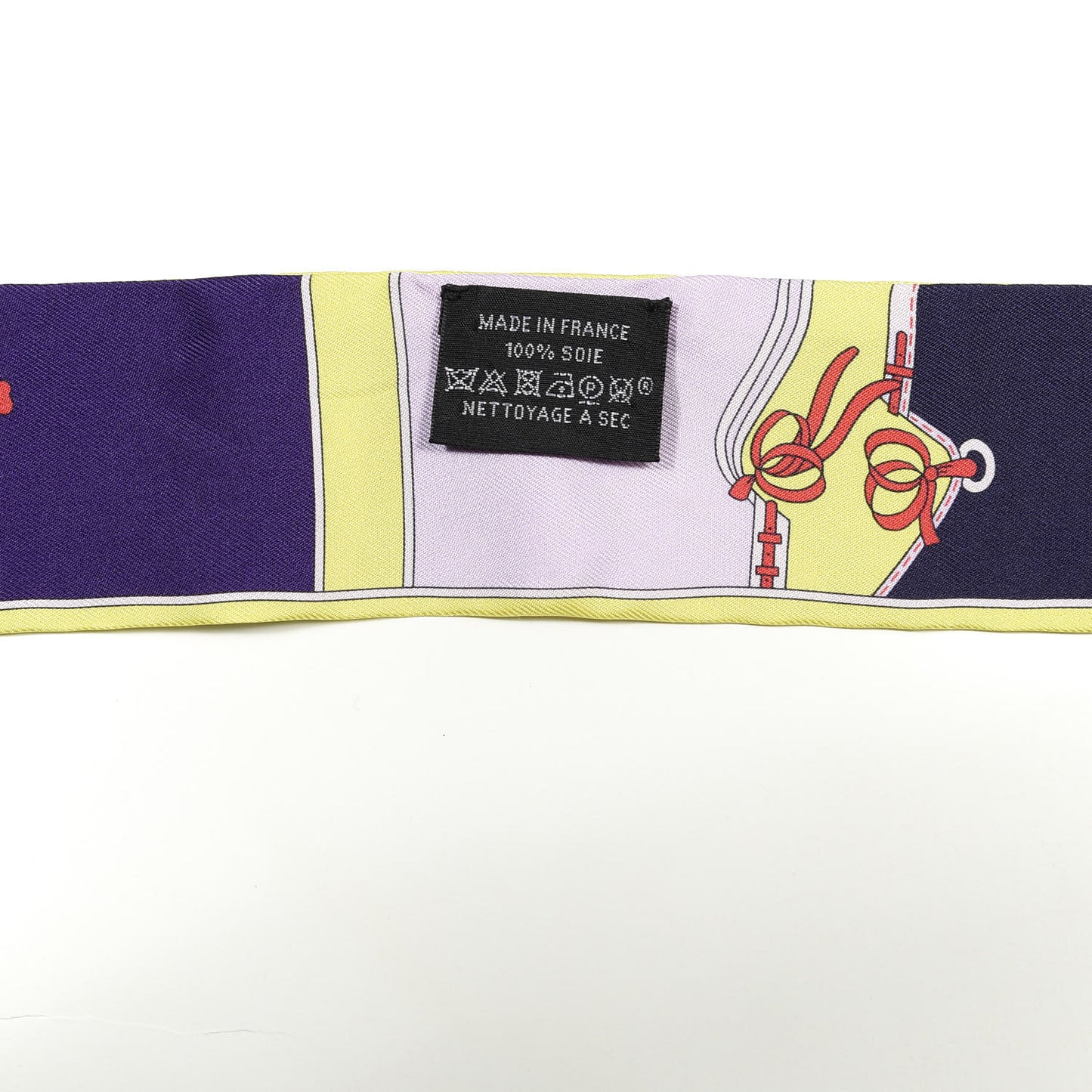 Silk Camails Twilly Jaune Vif Encre Parme