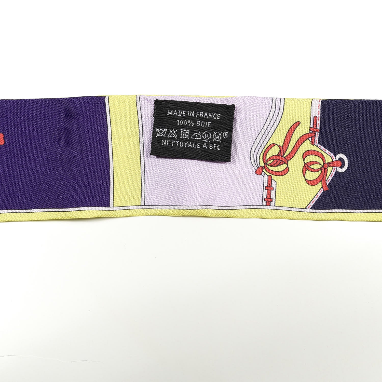 Hermes Silk Camails Twilly Jaune Vif Encre Parme 2 of 5