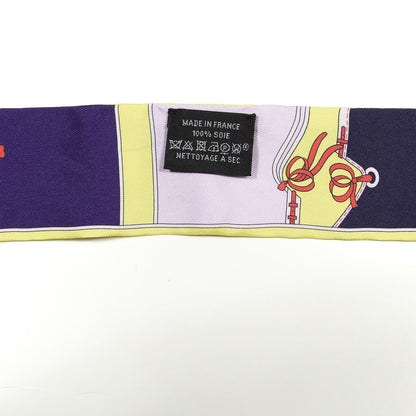 Hermes Silk Camails Twilly Jaune Vif Encre Parme 2 of 5