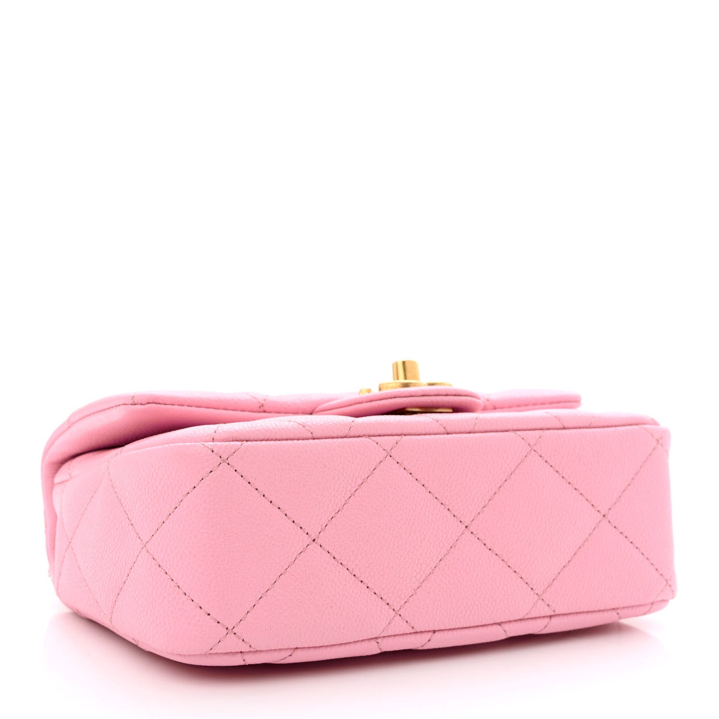 Caviar Quilted Mini Sweetheart Flap Lilac