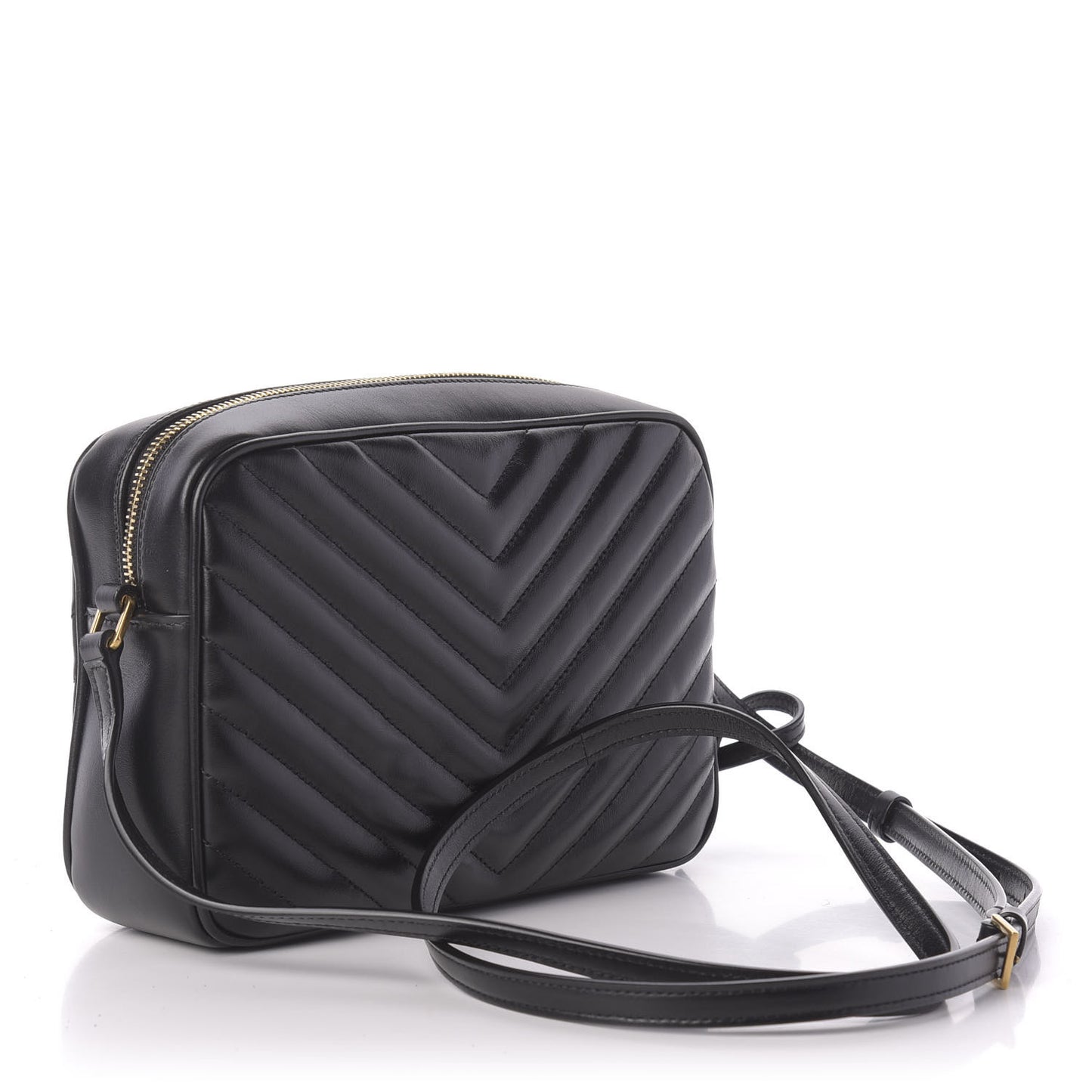 Calfskin Matelasse Monogram Lou Camera Bag Black