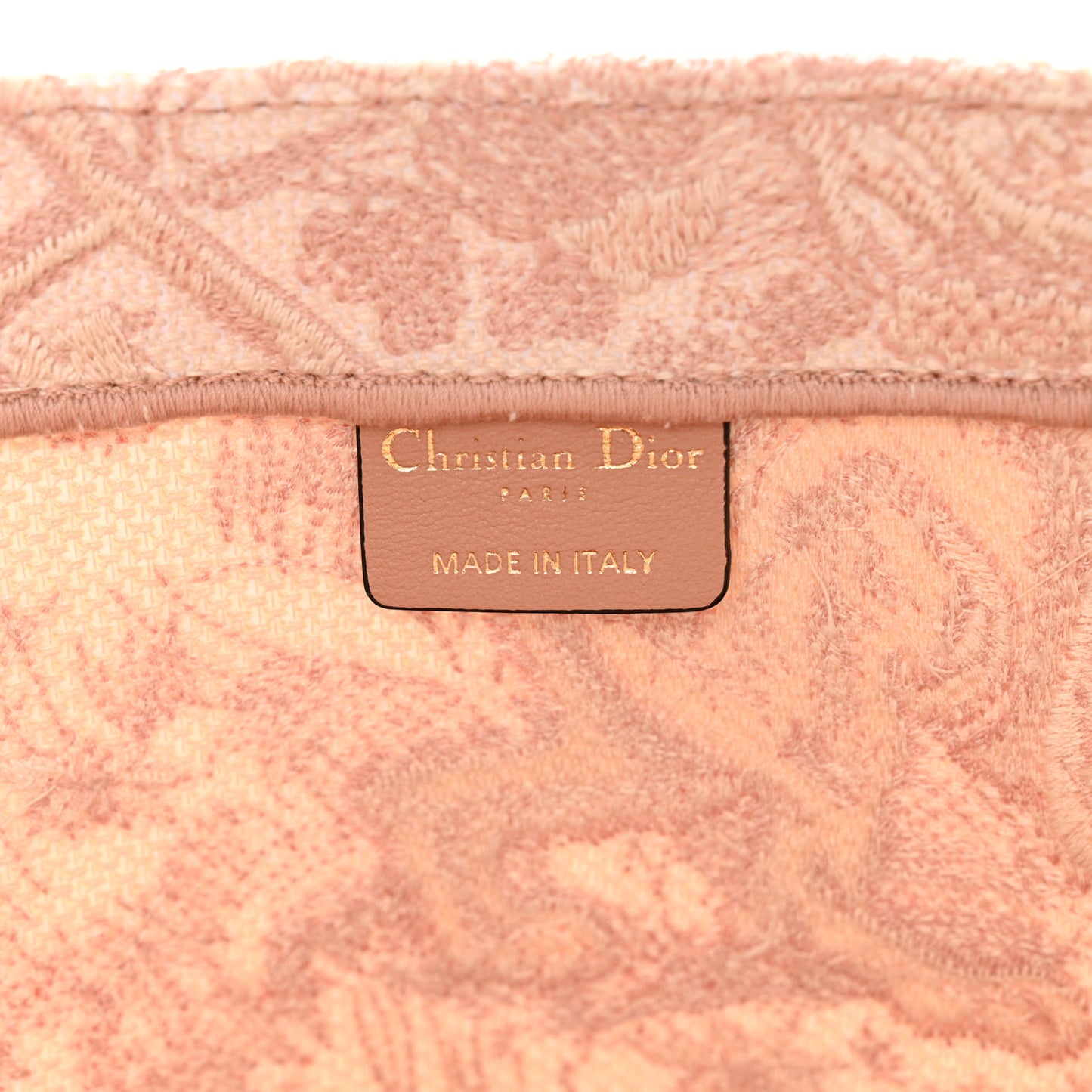 Canvas Toile De Jouy Embroidered Large Book Tote Pink