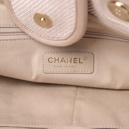 Chanel Mixed Fibers Calfskin Medium Deauville Tote Beige 7 of 11