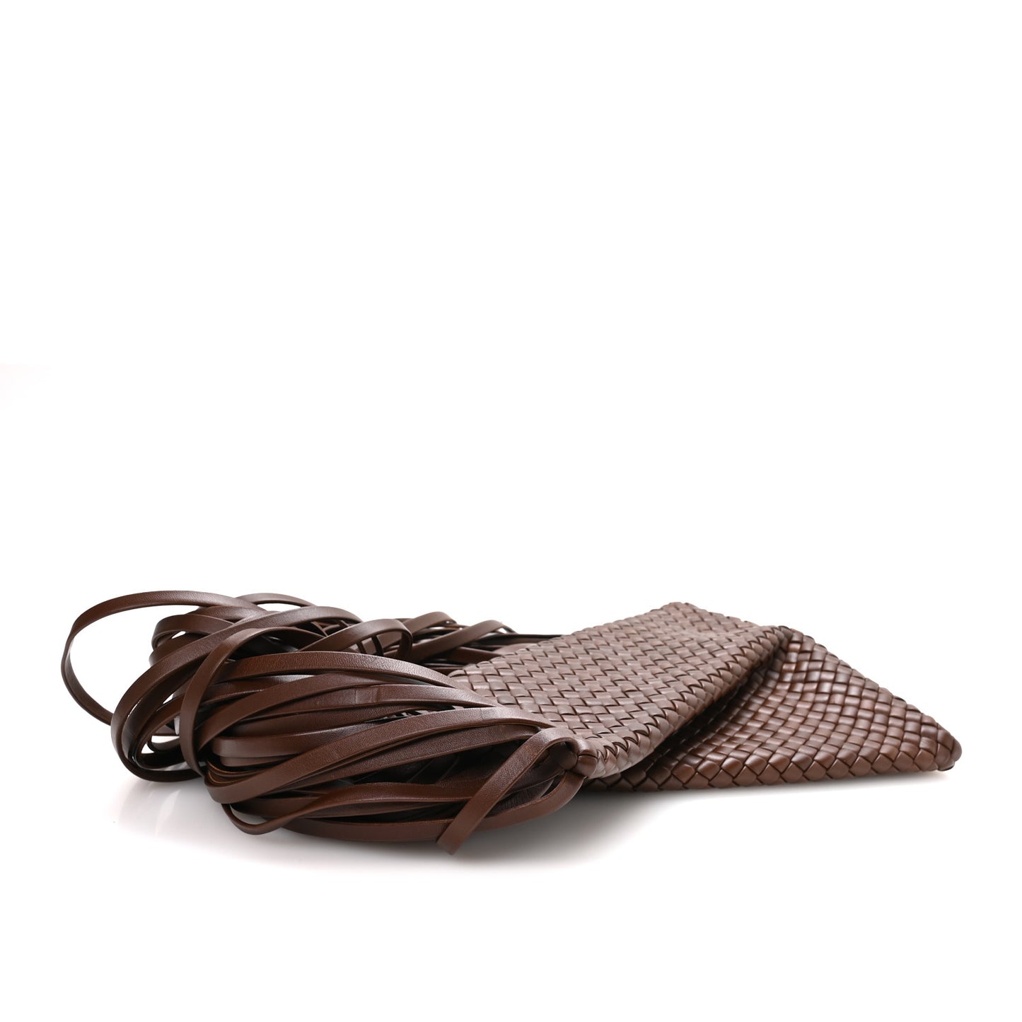 Nappa Intrecciato The Fringe Crisscross Bag Ebano