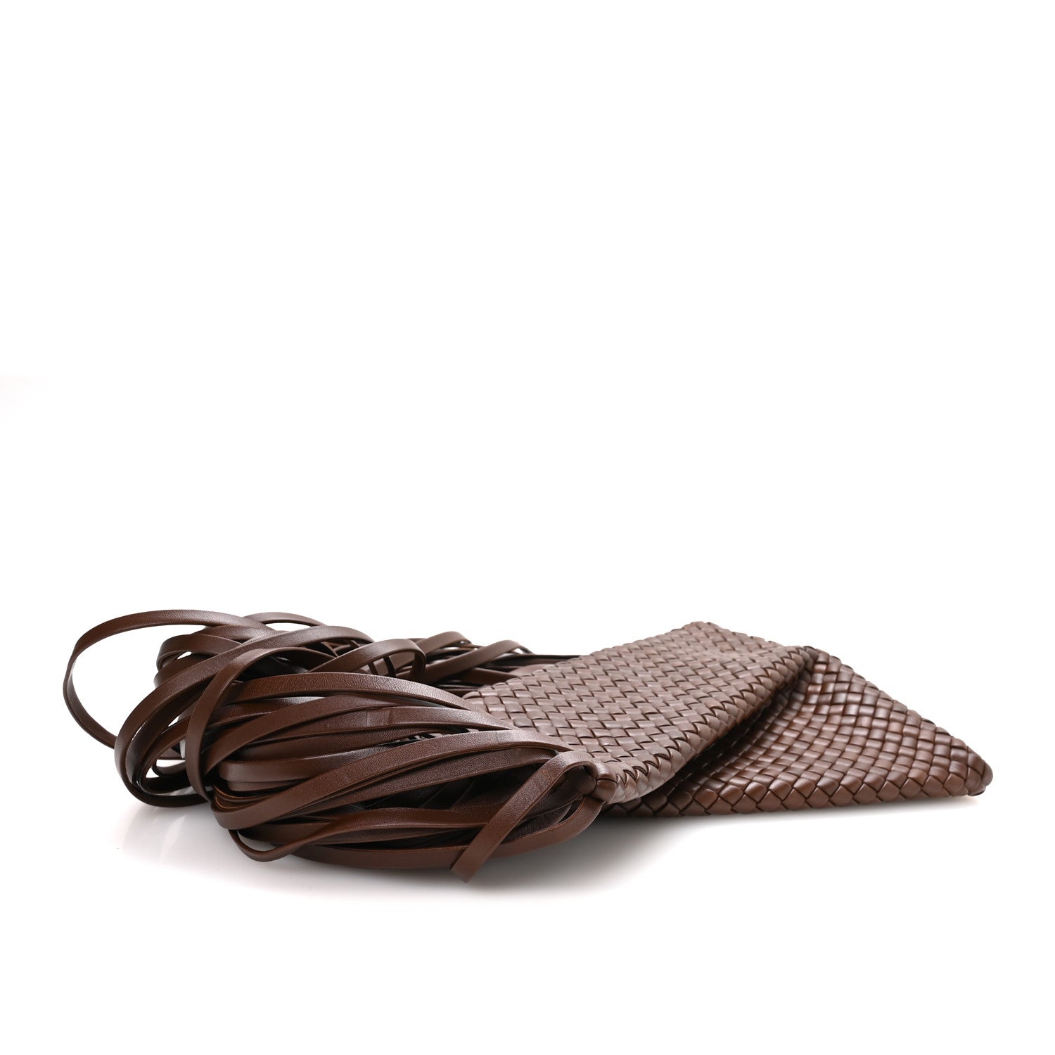 Bottega Veneta Nappa Intrecciato The Fringe Crisscross Bag Ebano 4 of 6