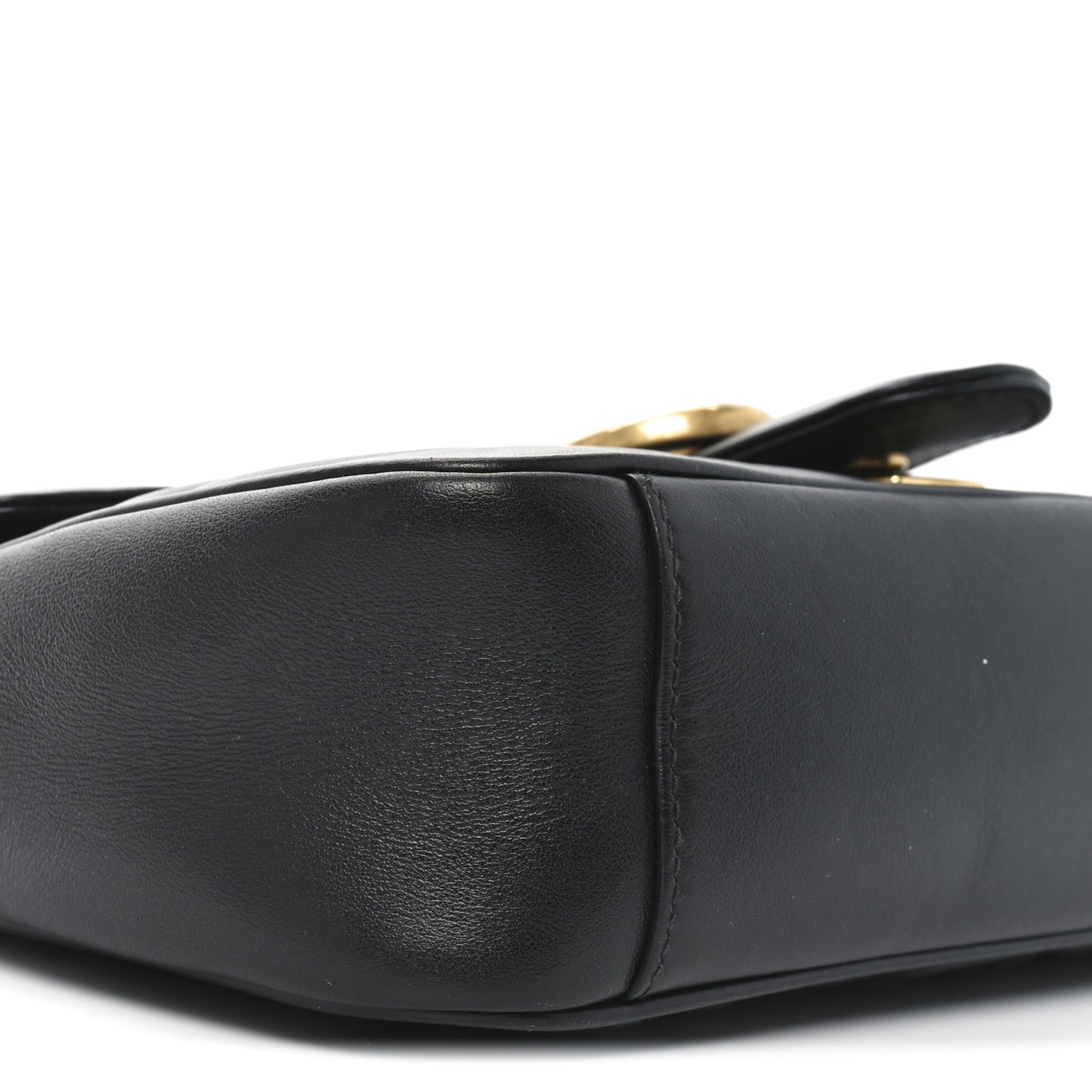 Calfskin Matelasse Small GG Marmont Shoulder Bag Black