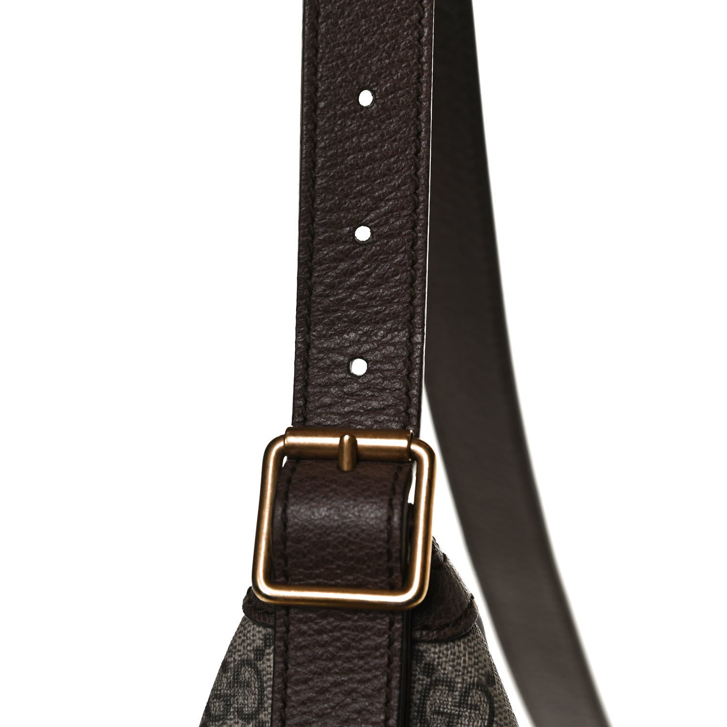 Gucci GG Supreme Monogram Web Ophidia Half Moon Hobo Brown 15 of 15