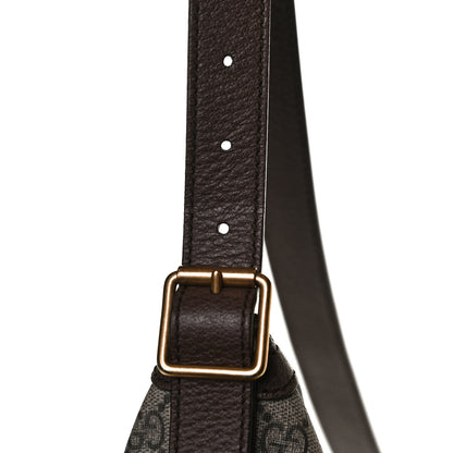 Gucci GG Supreme Monogram Web Ophidia Half Moon Hobo Brown 15 of 15
