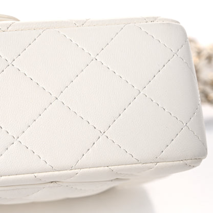 Chanel Lambskin Quilted Mini Rectangular Flap White 9 of 14