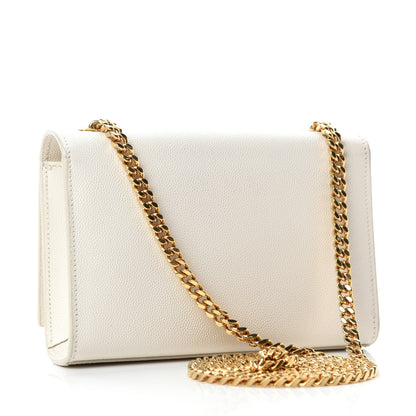 Saint Laurent Grain De Poudre Small Monogram Kate Satchel Blanc Vintage 3 of 13