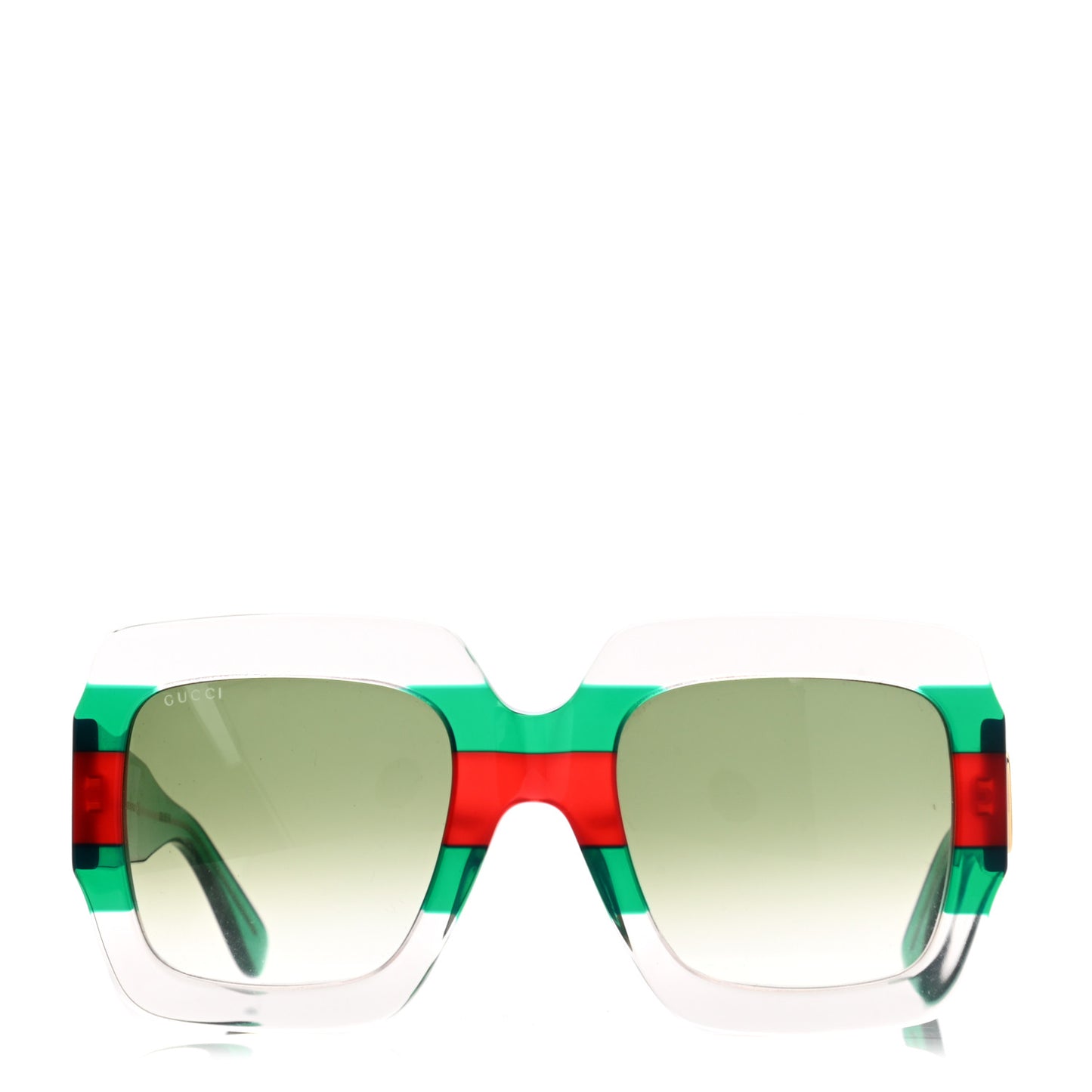 Square Web Frame GG0178S Sunglasses Green Red