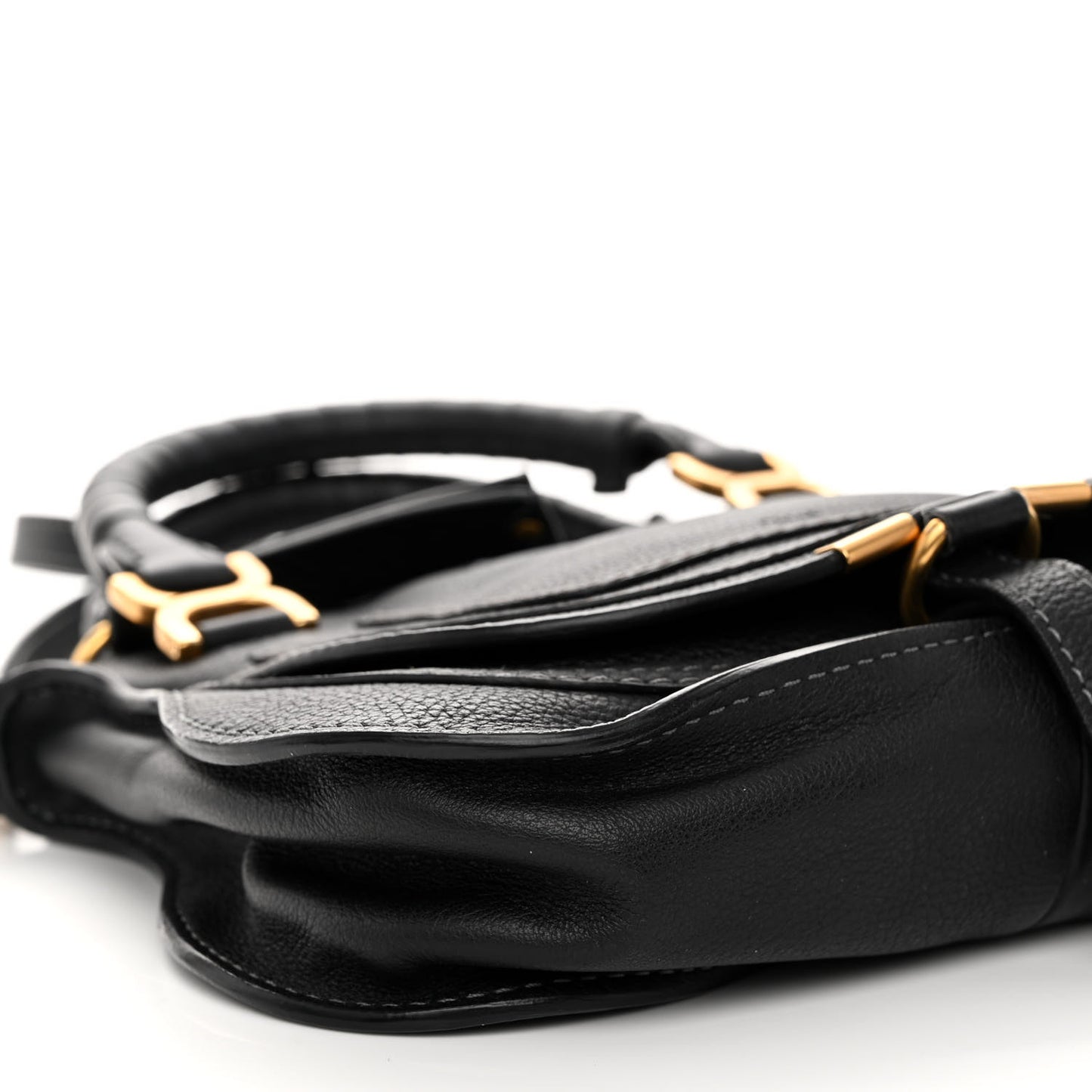 Calfskin Mini Marcie Satchel Black