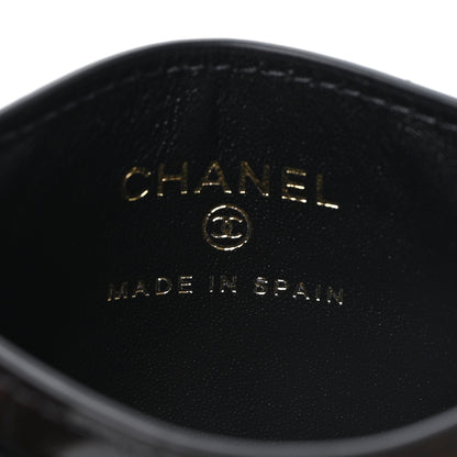 Chanel Calfskin Crocodile Embossed Crococo Card Holder Black 6 of 7
