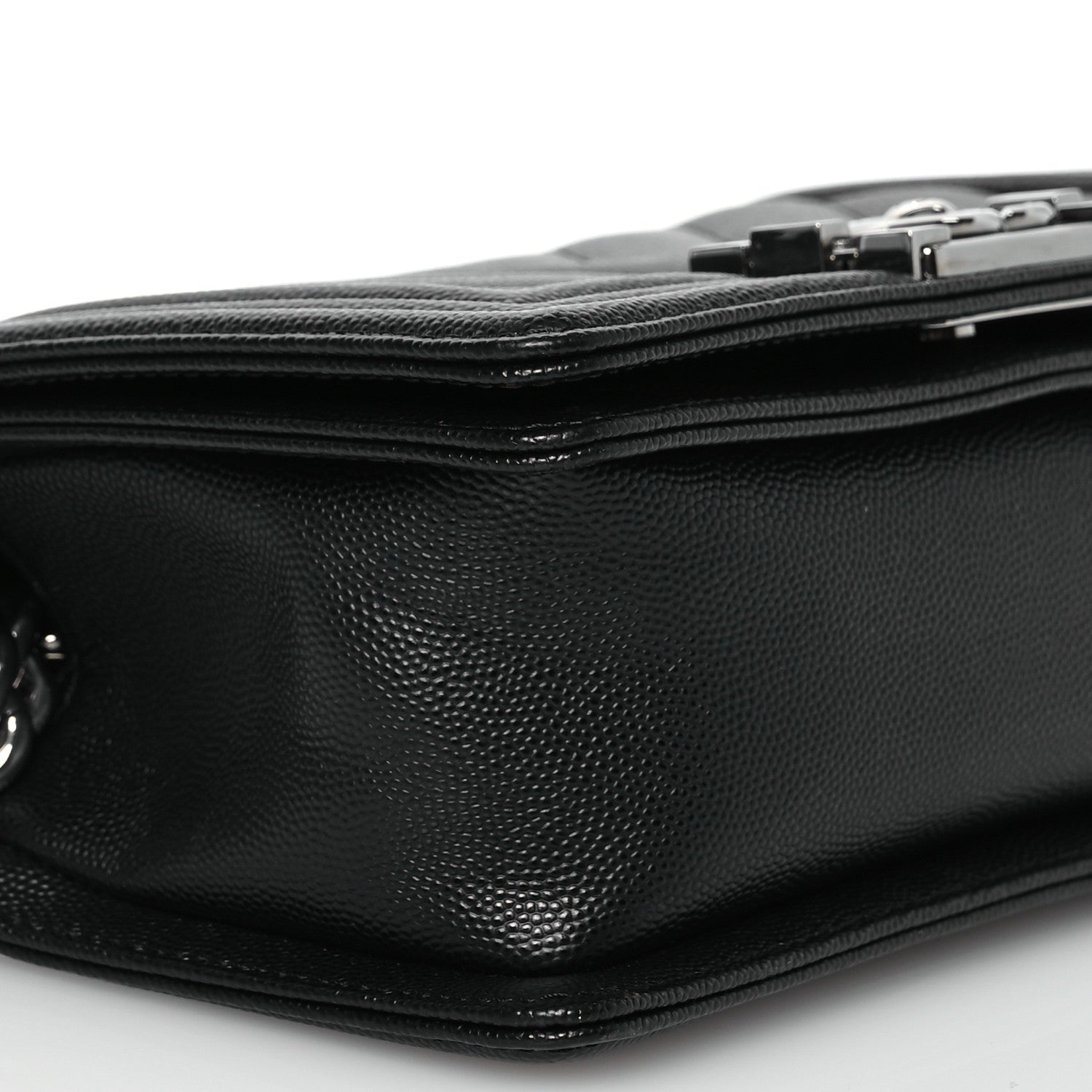 Chanel Caviar Chevron Quilted Small Boy Flap Black 9 of 13