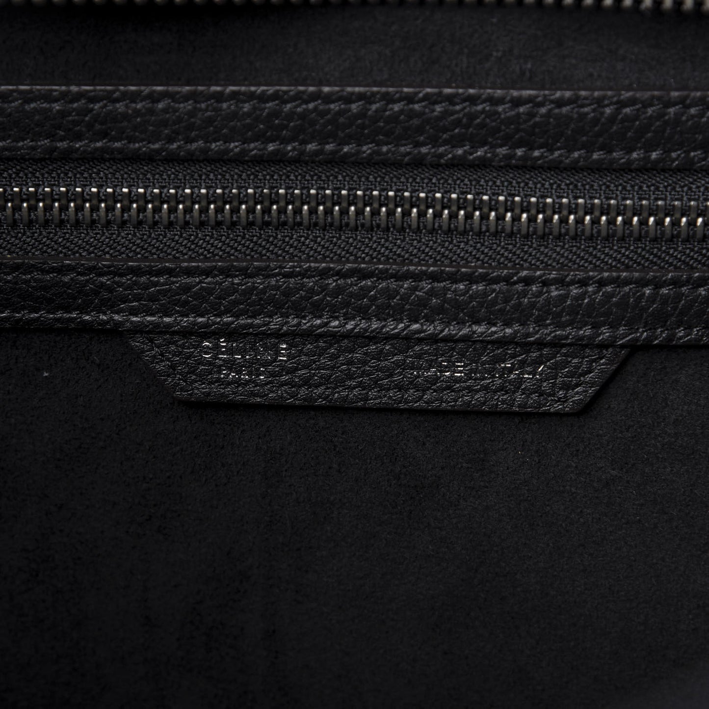 Drummed Calfskin Mini Luggage Black